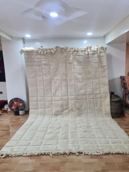 White Lahram Marokkaans handgemaakt tapijt